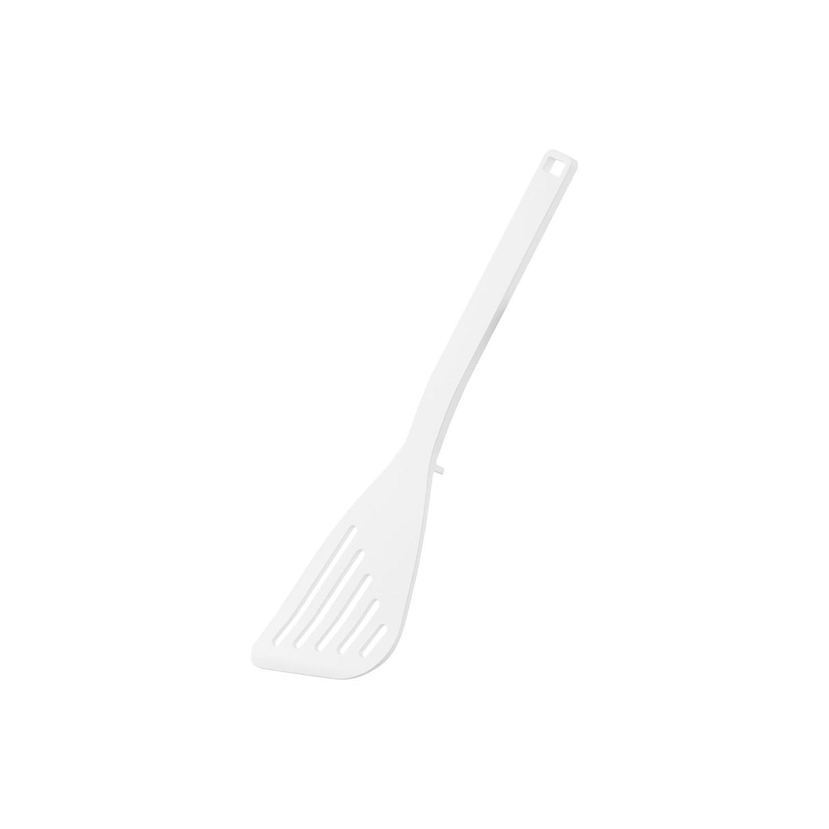 Yamazaki Tower Silicone Beater, Flat Silicone Beater That Will Not Scratch Pans for Stir-Frying and Mixing, Tip Stays Off the Counter, Heat Resistant to 250 C, 8 x 2.5 x 31 cm and 70 g, White or Black