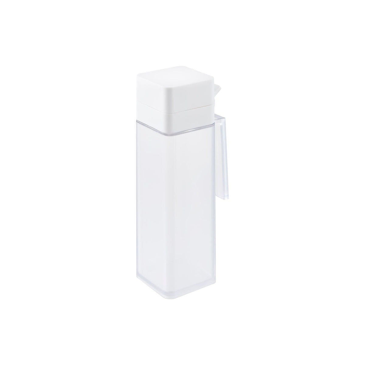 Yamazaki Tower Seasoning Bottle with Thumb-Press Lid, 500 mL, 500 mL Bottle for Oil or Soy Sauce with a Lid You Open and Pour with One Thumb, Drip-Resistant Spout, Lid and Seal Dishwasher Safe, 6.6 x 10 x 21.5 cm and 250 g, White or Black