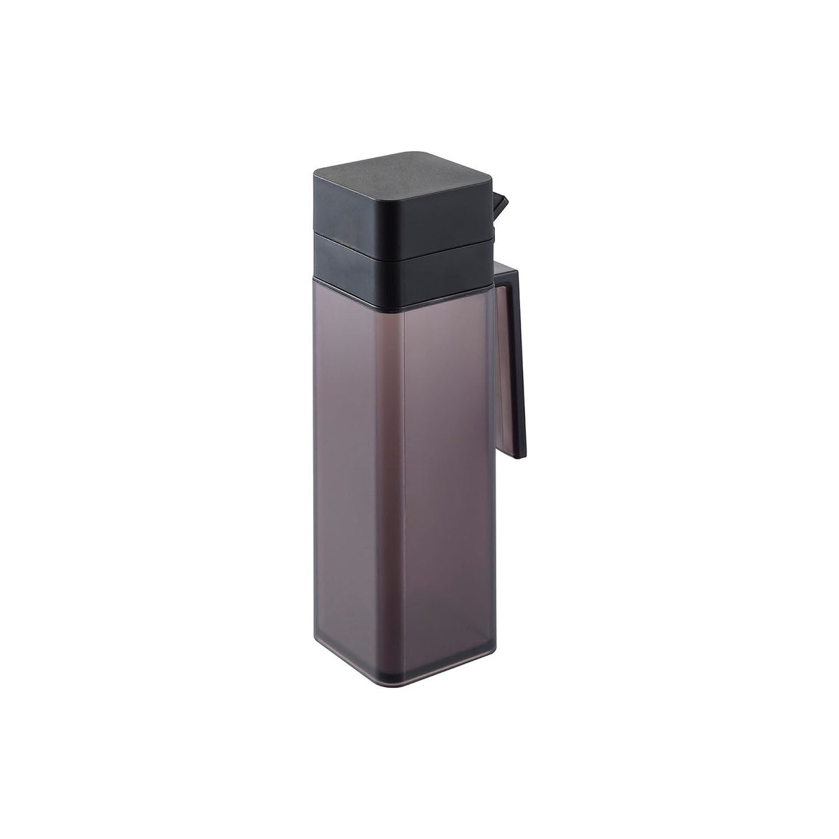 Yamazaki Tower Seasoning Bottle with Thumb-Press Lid, 500 mL, 500 mL Bottle for Oil or Soy Sauce with a Lid You Open and Pour with One Thumb, Drip-Resistant Spout, Lid and Seal Dishwasher Safe, 6.6 x 10 x 21.5 cm and 250 g, White or Black