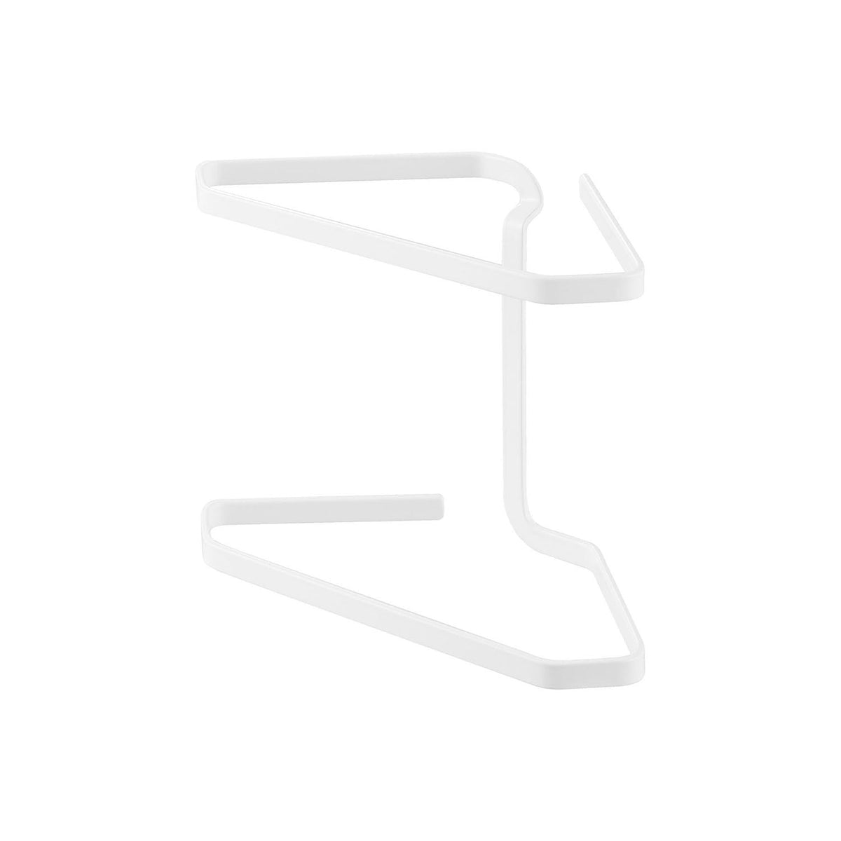 Yamazaki Tower Sink Corner Net Holder, Stainless Steel, Triangular Stainless Steel Frame That Holds a Drain Net or Poly Bag in a Sink Corner, Rust-Resistant, Simple to Wash, Four Cushions Included, 20.6 x 10.8 x 15 cm and 250 g, White or Black