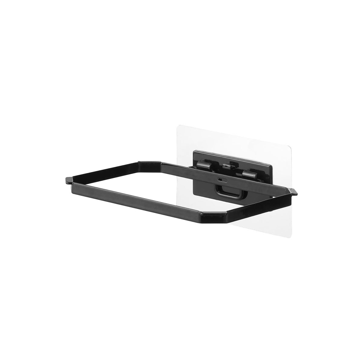 Yamazaki Tower Film-Hook Folding Drain Net Holder, Folding Frame That Sticks Inside the Sink by Film Hook and Holds a Drain Bag Open, Folds Flat When Unused, Bags 25 cm Wide or More, Holds 1 kg, 16.8 x 12.5 x 2.3 cm and 120 g, White or Black