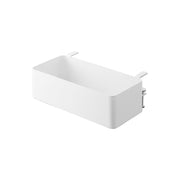 Yamazaki Tower Side-of-Table Basket, Long Steel Basket That Clamps to the Side of a Table With One Screw and Gathers Small Items Off the Surface, Frees Up the Desk, Holds 5 kg, 30 x 18 x 9.5 cm and 1020 g, White or Black