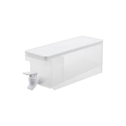 Yamazaki Tower Refrigerator Drink Server 1.8 L, Compact 1.8 L Cold Drink Server That Pours Straight From the Refrigerator and Locks the Lever Open, Divider Keeps Tea Bags Off the Tap, 10 x 31.5 x 12.5 cm and 455 g, White or Black