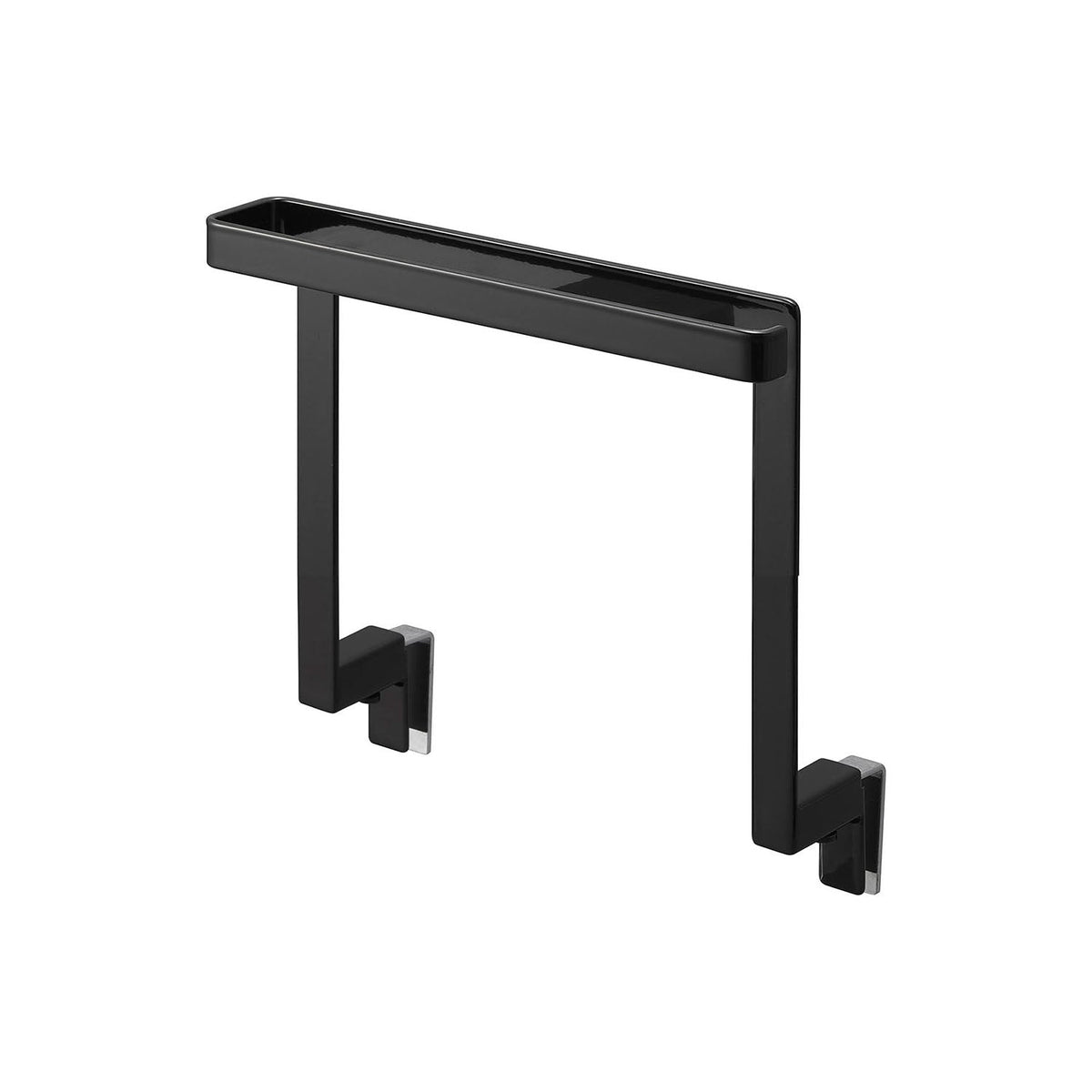 Yamazaki Tower Under-Sink Door Towel Hanger H15, Towel Hanger That Hooks Over a Sink Cabinet Door at 15 cm High So It Stays Below the Sink and Does Not Catch When the Drawer Opens, Doors 1.4 to 2.5 cm Thick, 20 x 9 x 19.5 cm and 320 g, White or Black