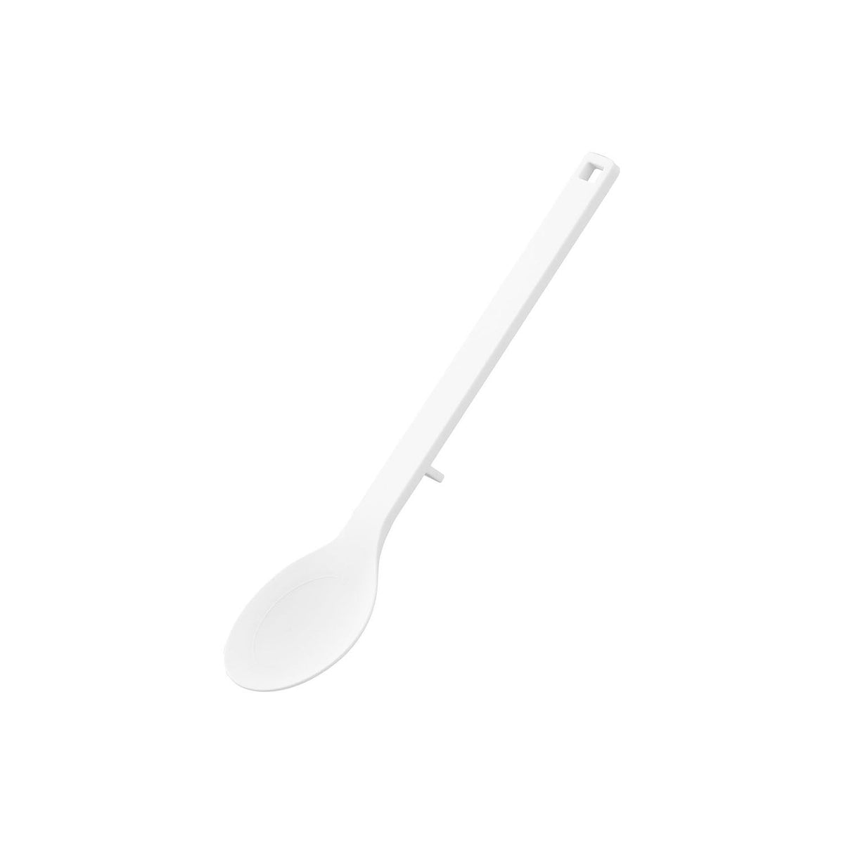 Yamazaki Tower Silicone Cooking Spoon S, Compact 25 cm Silicone Cooking Spoon With a 5 cc Teaspoon Mark That Rests With Its Tip Lifted and Will Not Scratch Pans, Heat Safe to 220 C, 5.5 x 2.5 x 25 cm and 40 g, White or Black