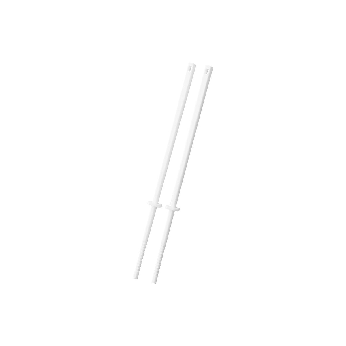 Yamazaki Tower Silicone Cooking Chopsticks S, Compact 24 cm Silicone Cooking Chopsticks With a Steel Core That Will Not Scratch Pans, Non-Slip Grip for Small Foods, Heat Safe to 220 C, Dishwasher Safe, 0.8 x 0.8 x 24 cm per stick and 35 g, White or Black