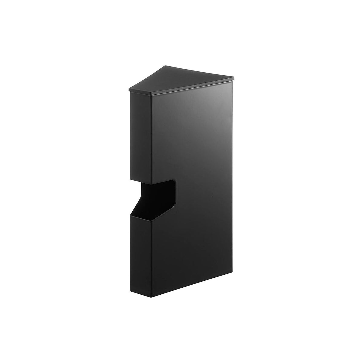 Yamazaki Tower Magnetic Plastic Bag Case, Slim Case That Holds a Boxed Plastic Bag Roll and Sticks to a Magnetic Kitchen Panel or Refrigerator, Stands Steady on Its Own Too, Holds 500 g, 9 x 10.5 x 22.6 cm and 500 g, White or Black