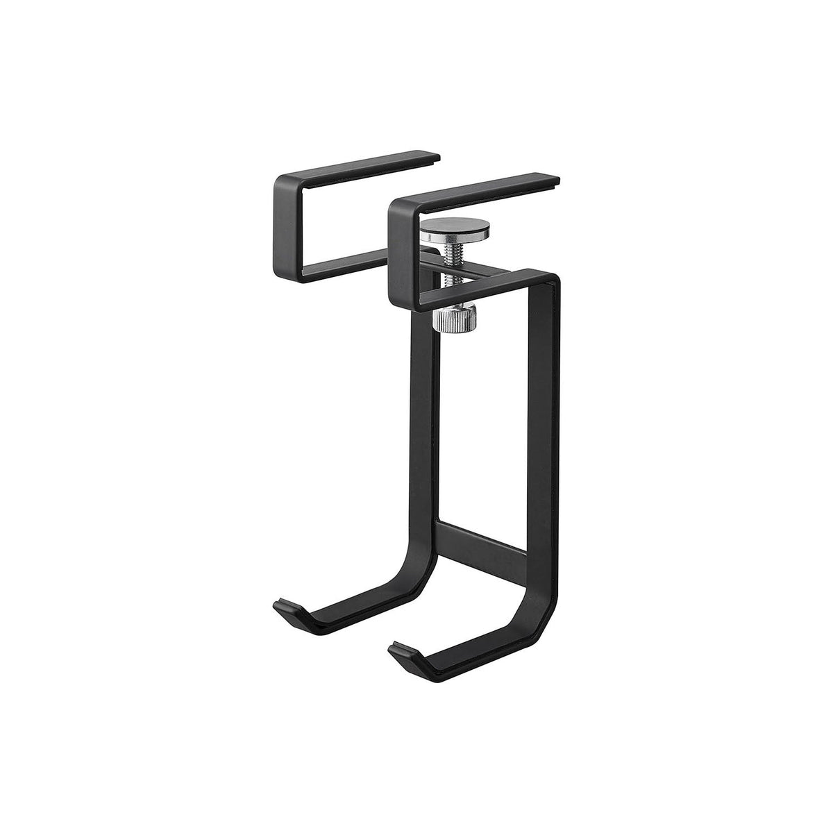 Yamazaki Tower Under-Shelf Hair Dryer Hanger, Hair Dryer Hanger That Clamps Under a Shelf With One Screw and Holds the Dryer and Its Cord Ready to Grab, Fits Boards 1 to 3 cm Thick, Holds 1.5 kg, 8.2 x 8.5 x 18.8 cm and 380 g, White or Black