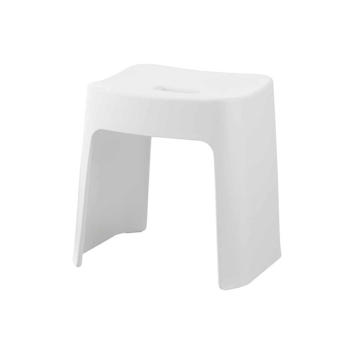 Yamazaki Tower Easy-Wash Magnetic Bath Stool SH32, Bath Stool That Floats on a Steel Bathroom Wall by Magnet After Use and Drains Dry, Smooth Inside Washes Easily, Holds 100 kg, 33 x 27 x 32 cm and 1400 g, White or Black