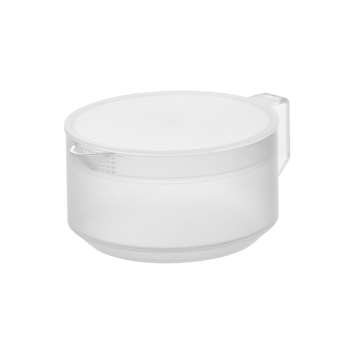 Yamazaki Tower Teapot 600 mL, 600 mL Teapot With a Lid That Strains the Leaves as One Piece, Tough Copolyester Does Not Crack if Dropped, Heat Safe to 100 C, Dishwasher Safe, 13.2 x 17.6 x 7.9 cm and 210 g, White or Black