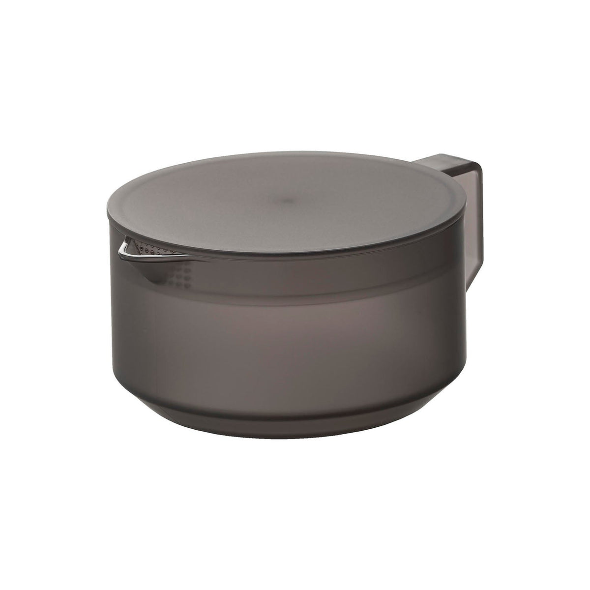 Yamazaki Tower Teapot 600 mL, 600 mL Teapot With a Lid That Strains the Leaves as One Piece, Tough Copolyester Does Not Crack if Dropped, Heat Safe to 100 C, Dishwasher Safe, 13.2 x 17.6 x 7.9 cm and 210 g, White or Black