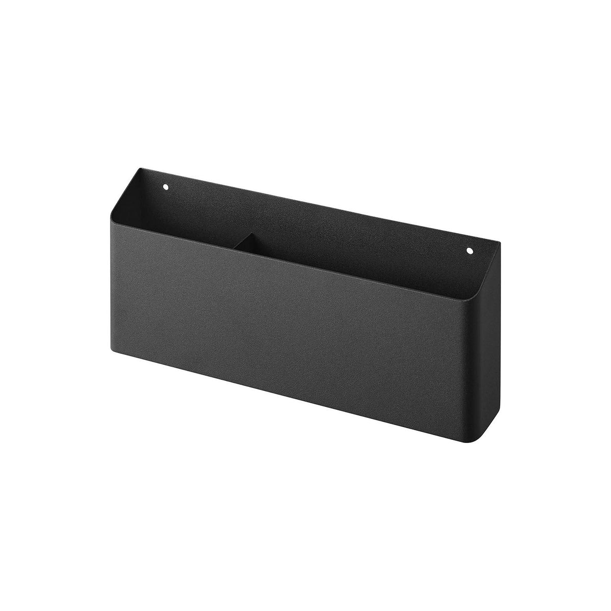 Yamazaki Tower Wall-Mounted Remote Control Holder, Two-Pocket Wall Holder That Gathers the TV and Air Conditioner Remotes in One Place, Divider Keeps Odd Shapes Upright, Holds 1.5 kg, 25 x 3.5 x 11 cm and 450 g, White or Black
