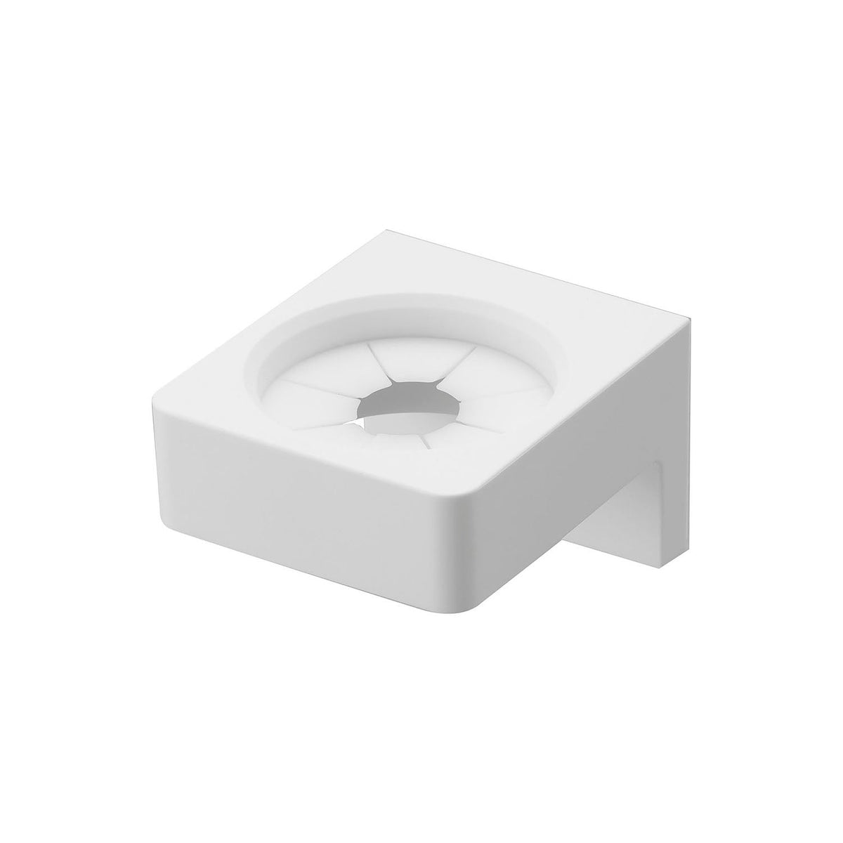 Yamazaki Tower Wall Sanitary Holder for Plasterboard Walls, Small Holder Fixed to a Plasterboard Wall With Pins That Floats Hair Irons and Small Items, Slide In From Above or Below, Holds 300 g, 5.4 x 6.2 x 4.5 cm and 40 g, White or Black