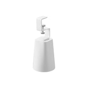 Yamazaki Tower Magnetic Tumbler for Under Washroom Cabinets, 200 mL Tumbler That Clings by Magnet Under a Washroom Cabinet and Floats Off the Counter to Dry, Holder Clamps on With a Screw, Heat Safe to 90 C, 7 x 7 x 17 cm and 115 g, White or Black