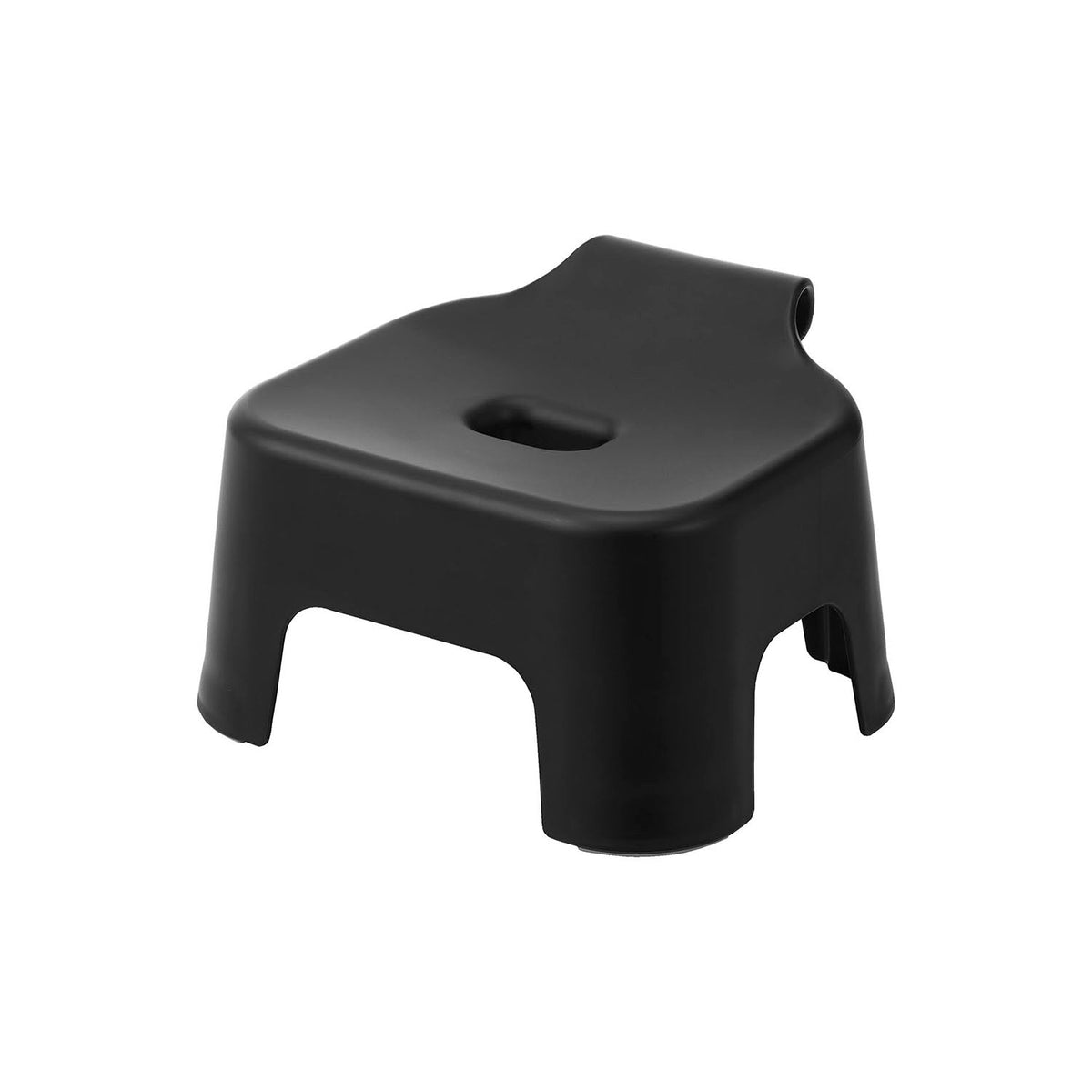 Yamazaki Tower Hanging Kids Bath Stool 13 cm, Small Bath Stool With a Hook That Hangs on a Towel Bar to Dry, 13 cm Seat Is Easy for Small Children, Elastomer Anti-Slip, For Age 3 and Up, 25.5 x 23.5 x 16 cm and 420 g, White or Black