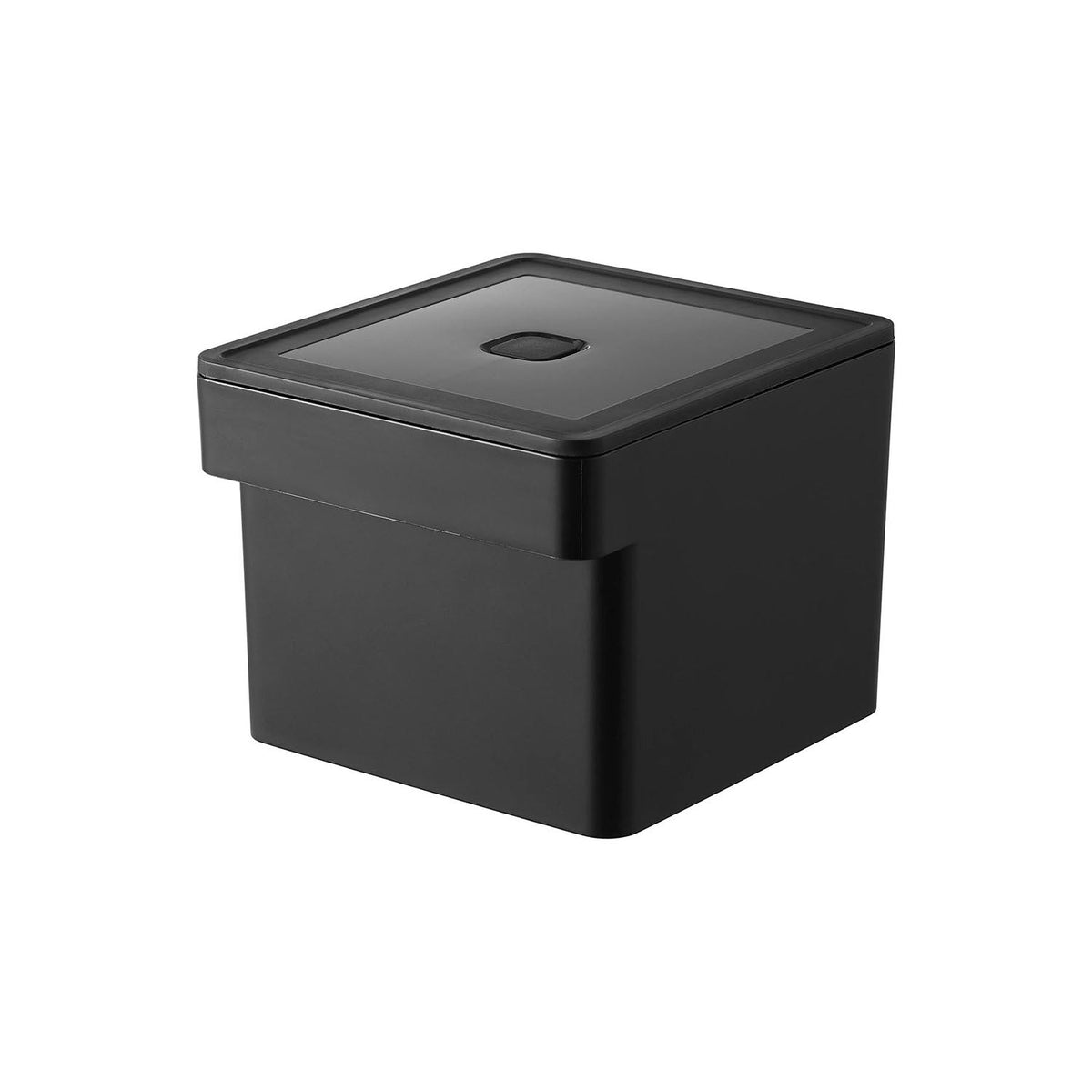 Yamazaki Tower Airtight Container with Colander, Microwave and Dishwasher Safe, Airtight Container 1.5 L with a Colander Insert for Washing and Storing Vegetables, Push-Valve Lid, Microwave Safe, 13.6 x 15.1 x 11 cm and 350 g, White or Black
