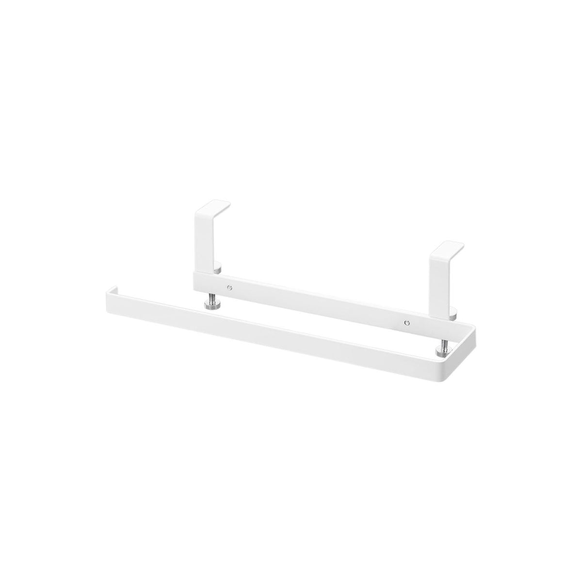 Yamazaki Tower Range Hood Side Kitchen Paper Holder, Holder That Clamps Onto a Range Hood Where You Like and Holds a Kitchen Paper Roll up to 11 cm Across, Screws Tighten It Firmly, Holds 500 g, 26 x 9.5 x 6.3 cm and 240 g, White or Black