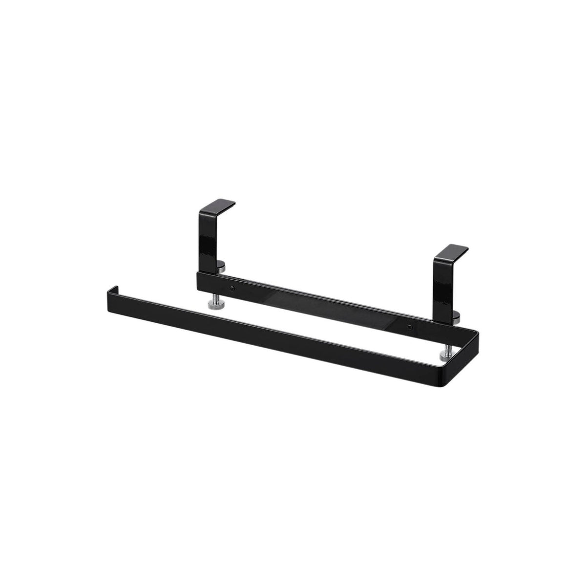 Yamazaki Tower Range Hood Side Kitchen Paper Holder, Holder That Clamps Onto a Range Hood Where You Like and Holds a Kitchen Paper Roll up to 11 cm Across, Screws Tighten It Firmly, Holds 500 g, 26 x 9.5 x 6.3 cm and 240 g, White or Black