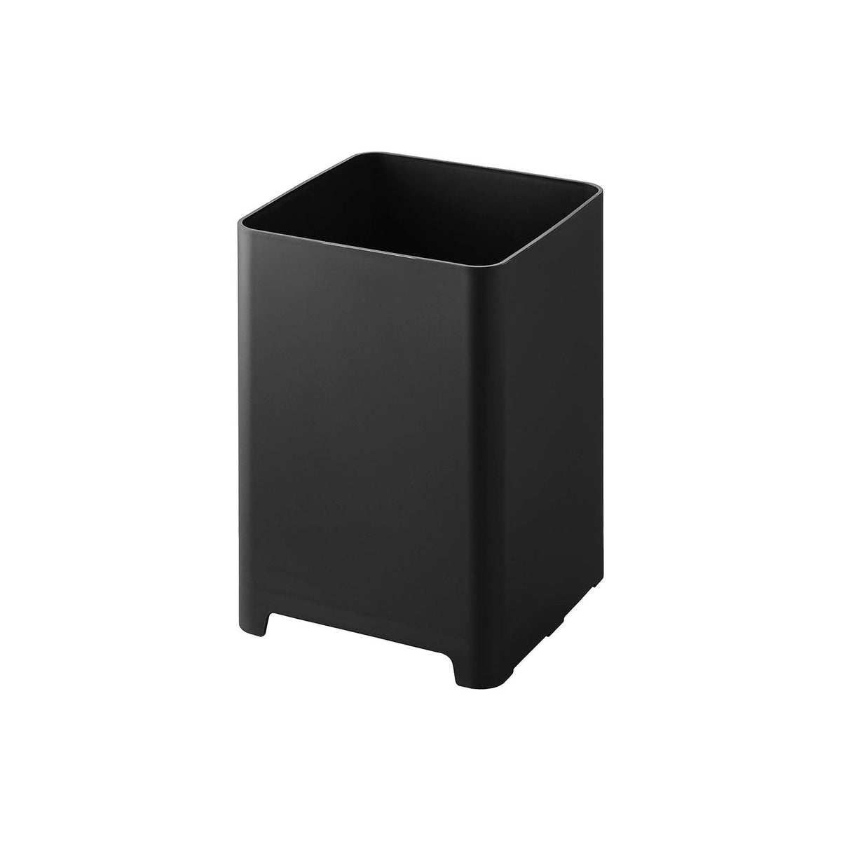 Yamazaki Tower Draining Trash Can 5 L, 5 L Trash Can With Small Holes Across the Base That Drain Water Quickly, Simple Design Looks Tidy Lined Up, Suits Baths and Washrooms, Heat Safe to 130 C, 16.3 x 16.3 x 23 cm and 450 g, White or Black