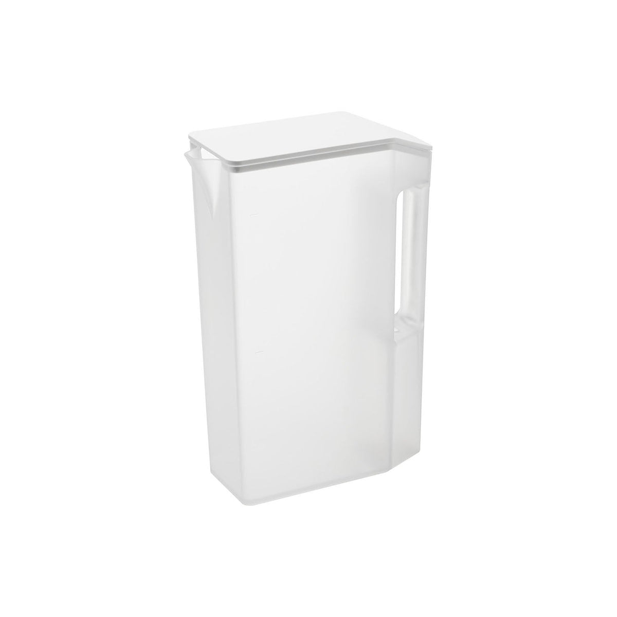 Yamazaki Tower Slim Cold Water Pitcher with Handle 2 L, Slim 2 L Cold Water Pitcher With a Handle That Is Easy to Grip and Pour, Marks at 1 L and 2 L, Fits a Refrigerator Door Pocket, Hand Wash, 8.1 x 19.7 x 27.5 cm and 490 g, White or Black
