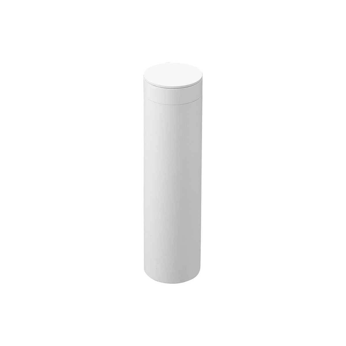 Yamazaki Tower Tall Bottle-Shaped Lidded Tissue Case, Tall Bottle-Shaped Steel Tissue Case with a Lid for Car Door Pockets and Cup Holders, 6.8 cm Base, Holds 120 Sheets, 6.8 x 6.8 x 25 cm and 275 g, White or Black