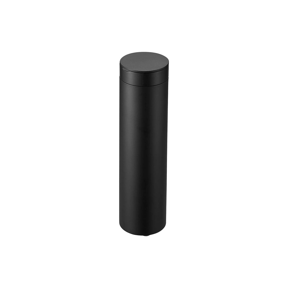 Yamazaki Tower Tall Bottle-Shaped Lidded Tissue Case, Tall Bottle-Shaped Steel Tissue Case with a Lid for Car Door Pockets and Cup Holders, 6.8 cm Base, Holds 120 Sheets, 6.8 x 6.8 x 25 cm and 275 g, White or Black