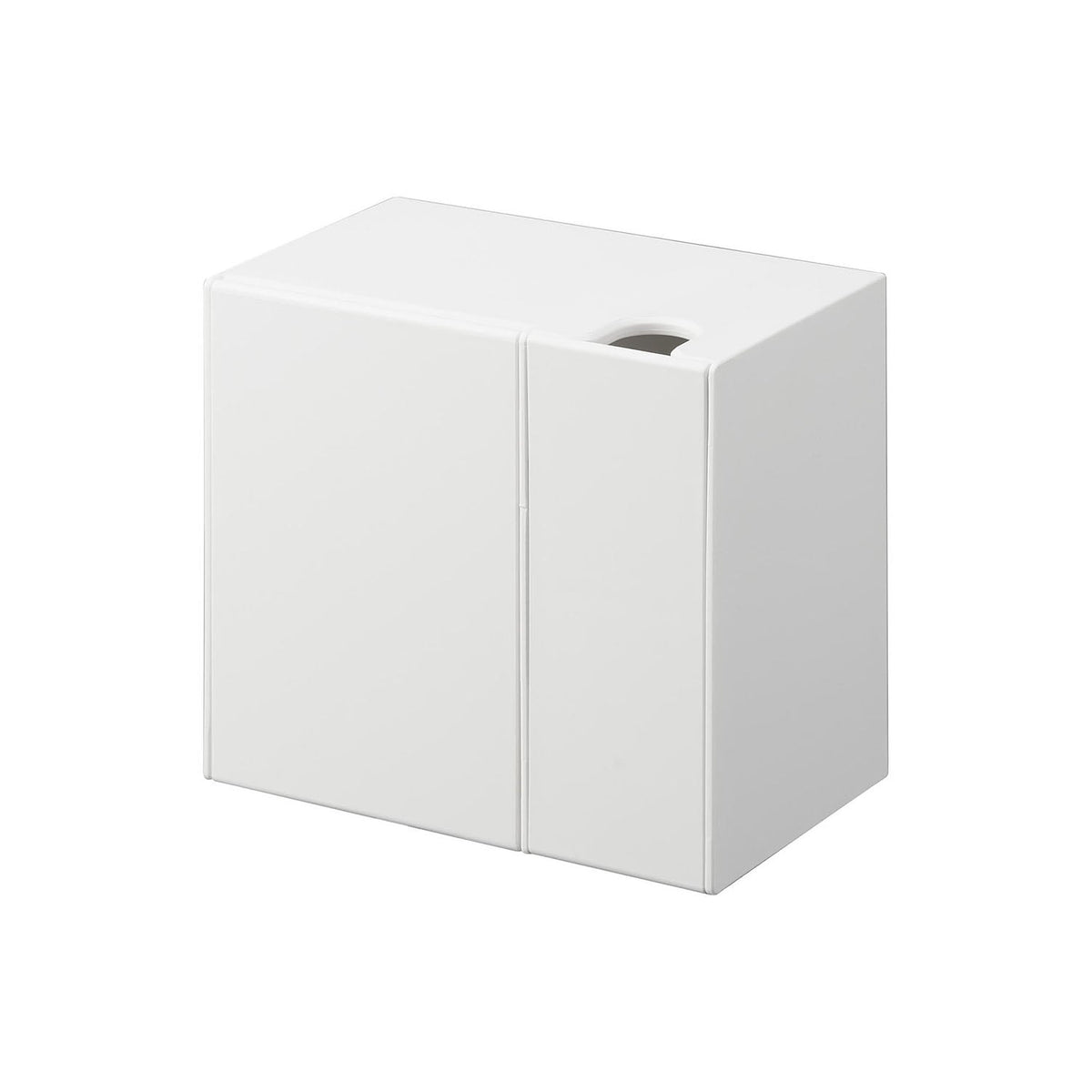 Yamazaki Tower Wall Holder for a Flushable Brush and Refills, Wall Holder for a Flushable Brush Handle and About 14 Refills With a One-Hand Flap, Holds 1.5 kg, 16.2 x 18.5 x 15 cm and 520 g, White or Black