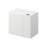 Yamazaki Tower Wall Holder for a Flushable Brush and Refills, Wall Holder for a Flushable Brush Handle and About 14 Refills With a One-Hand Flap, Holds 1.5 kg, 16.2 x 18.5 x 15 cm and 520 g, White or Black