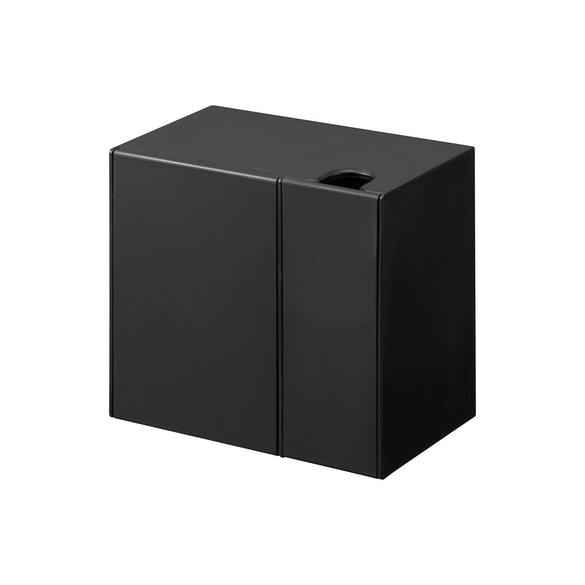 Yamazaki Tower Wall Holder for a Flushable Brush and Refills, Wall Holder for a Flushable Brush Handle and About 14 Refills With a One-Hand Flap, Holds 1.5 kg, 16.2 x 18.5 x 15 cm and 520 g, White or Black