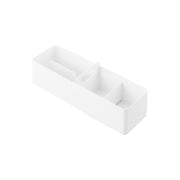 Yamazaki Tower Slim Storage Box with Handle, Slim Steel Box With a Carry Handle and Two Magnetic Dividers You Move Freely to Sort Medicine, Make-Up and Small Items, Easy to Carry Around, 32 x 10 x 9.6 cm and 865 g, White or Black