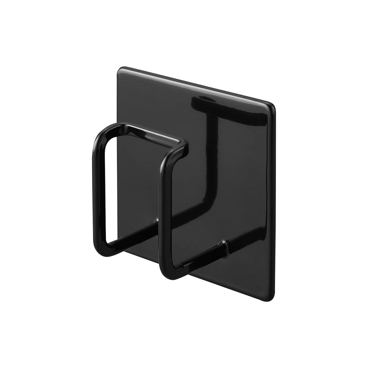 Yamazaki Tower Magnetic Shower Hose Hook, Small Hook That Sticks by Magnet to a Steel Bathroom Wall and Hangs the Shower Hose Off the Floor, Fits Hoses Up to 1.7 cm Across, Holds 600 g, 7.5 x 3.8 x 7.5 cm and 100 g, White or Black
