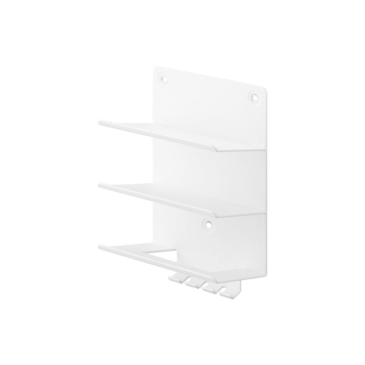 Yamazaki Tower Wall Mobile Storage Rack 3 Tiers, Three-Tier Wall Rack That Stores a Phone, Earphones and a Power Bank With Cables Still Connected, 500 g Per Tray, 10 x 7.8 x 16.8 cm and 390 g, White or Black