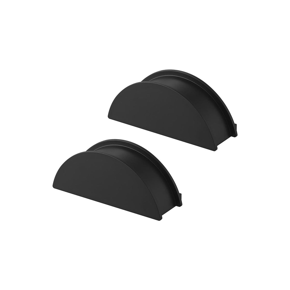Yamazaki Tower Wall Headband and Hat Holders Set of 2, Set of 2 Wall Holders That Float Headbands as a Display and Hang a Cap Too, Slide-In Body on a Pin Base, Holds 1 kg Each, 12.2 x 4.2 x 5 cm each and 90 g, White or Black