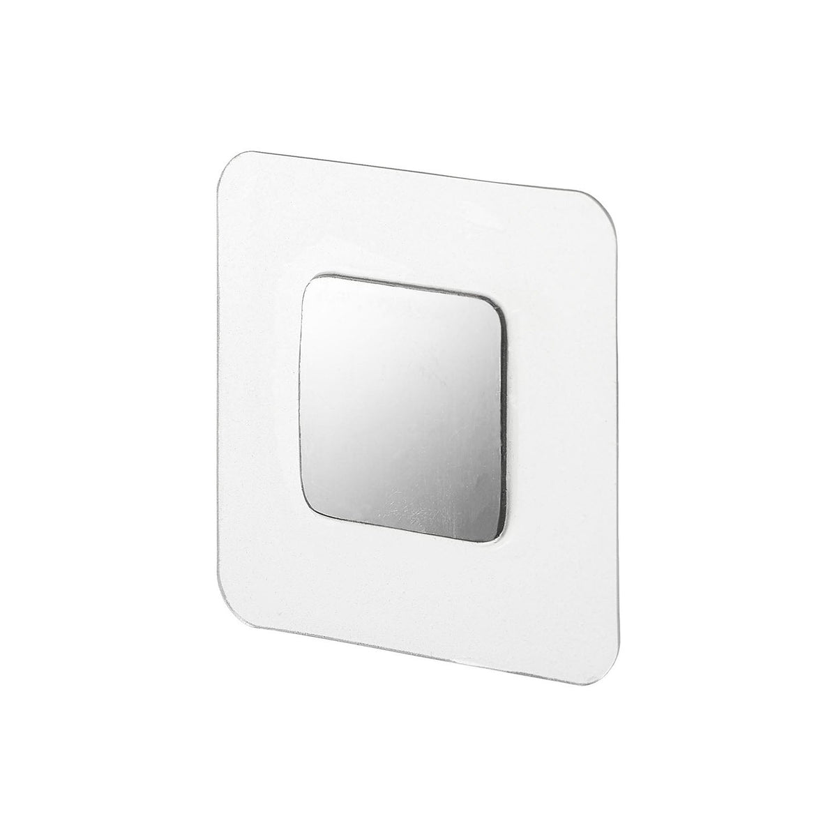 Yamazaki Tower Film Sheet Base for Magnet Products, Film Sheet With a Steel Plate That Lets Magnet Products Hold to Tile, Ceramic or Artificial Marble, Also Fits Inside a Vanity or on Stainless Steel, Holds 250 g, 5 x 0.2 x 5 cm and 10 g, Silver