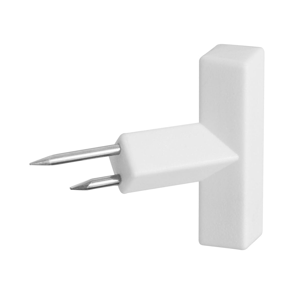 Yamazaki Tower Hook Pushpins Set of 4, Set of 4 Hook Pushpins With Two Needles That Resist Pulling Out, Hold 1 kg Each on Plasterboard Walls for Accessories and Dried Flowers, 0.6 x 2.4 x 1.9 cm each and 4 g, White or Black