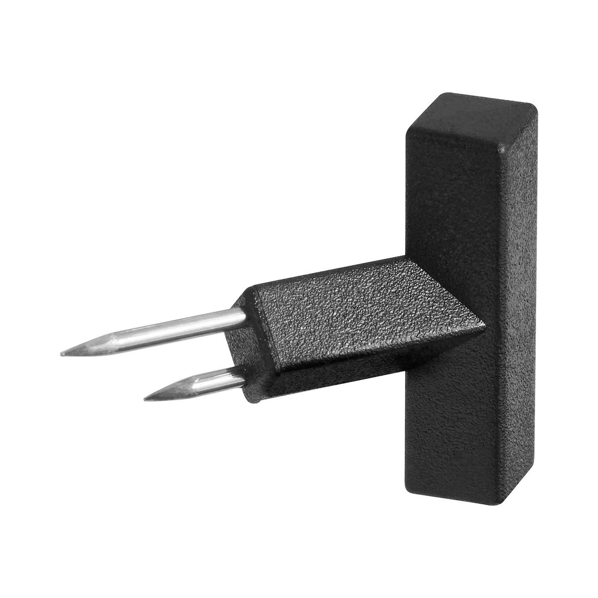 Yamazaki Tower Hook Pushpins Set of 4, Set of 4 Hook Pushpins With Two Needles That Resist Pulling Out, Hold 1 kg Each on Plasterboard Walls for Accessories and Dried Flowers, 0.6 x 2.4 x 1.9 cm each and 4 g, White or Black