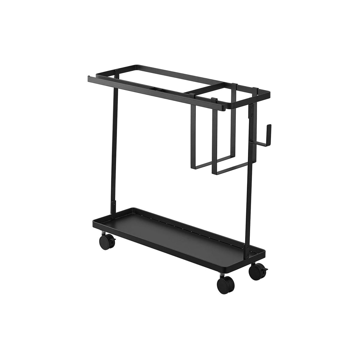 Yamazaki Tower Fitness Goods Storage Rack on Casters, Rack on Casters That Stores Fitness Goods Including a Long Stretch Pole and a Yoga Mat Together and Rolls Into a Closet Gap, Holds 7.5 kg, 50.3 x 18.5 x 45.5 cm and 2300 g, White or Black