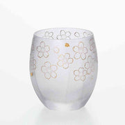 ADERIA Gold Sakura Old Fashioned Glass With Cherry Blossoms