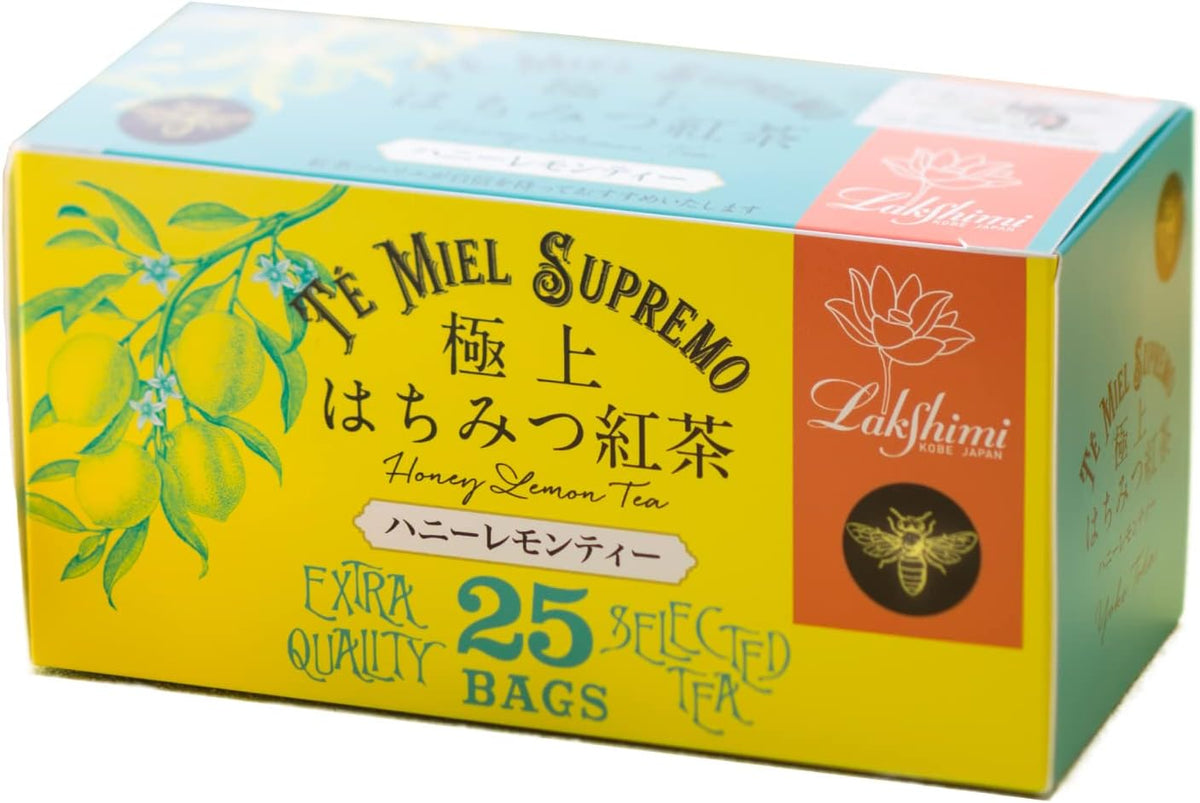 Lakshimi Honey Lemon Black Tea Bags, 25 Tea Bags