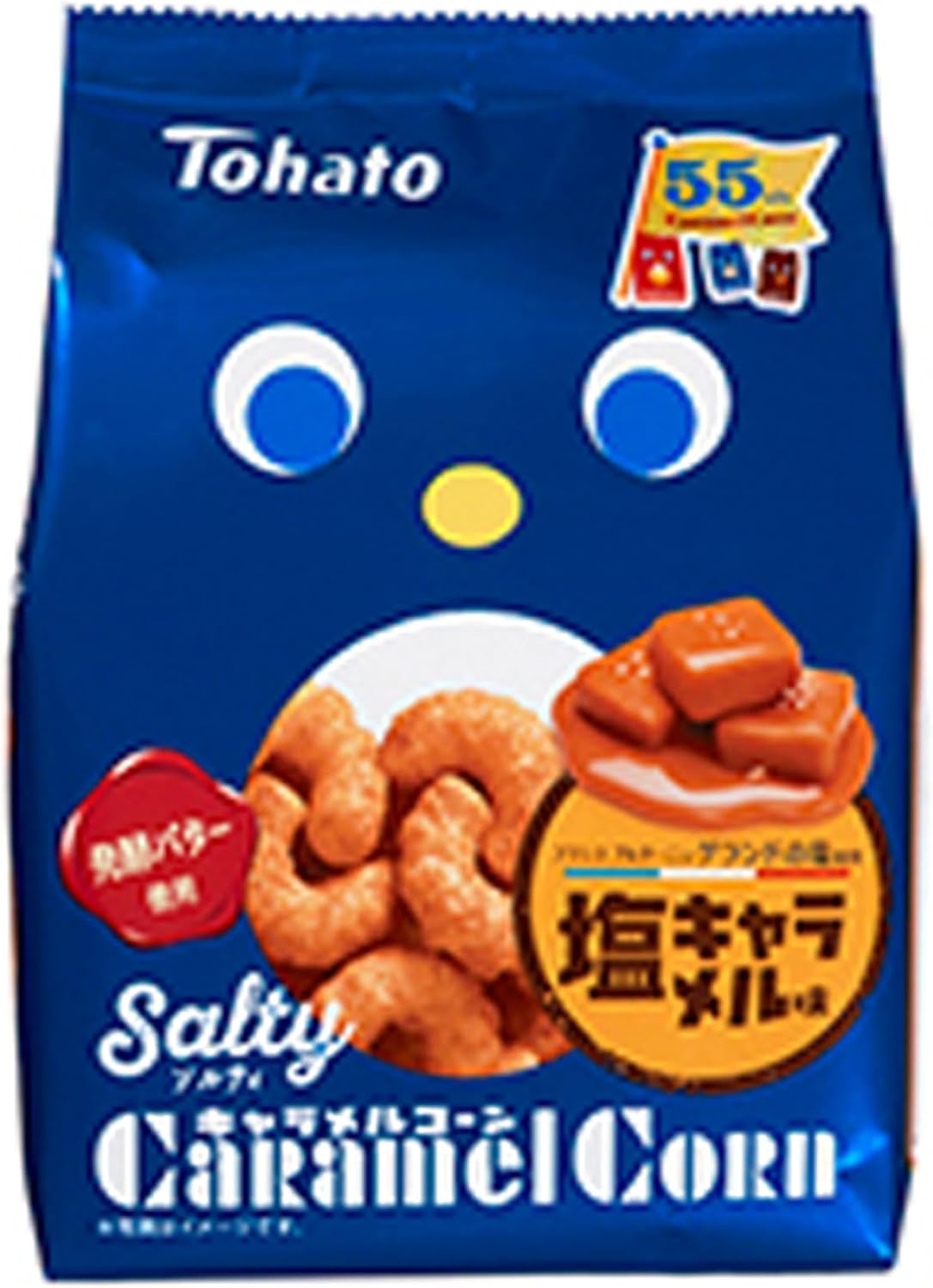 Tohato Salty-Caramel Corn Puffs — Fermented-Butter Twelve-Bag Case