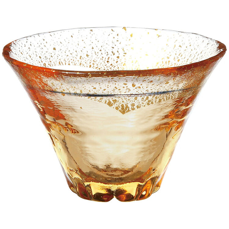 Toyo Sasaki Glass Fuji-mi Sakura Gold Leaf Sake Cup 80 ml