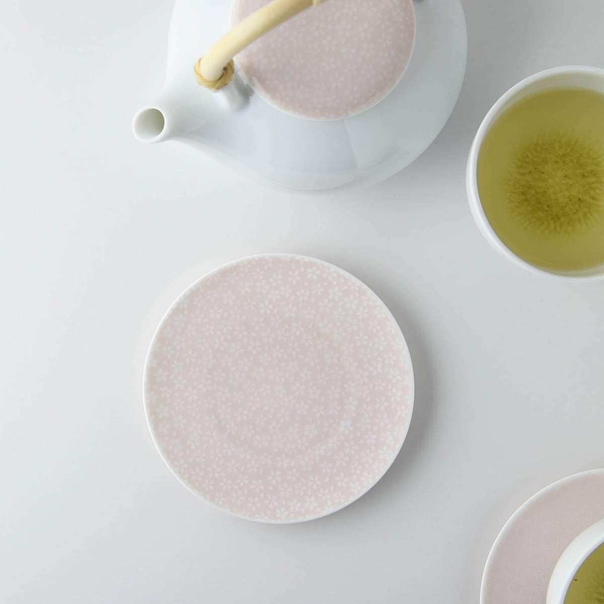 MIYAMA Casane Te Mino Ware Cherry Blossom Peach Glaze Saucer