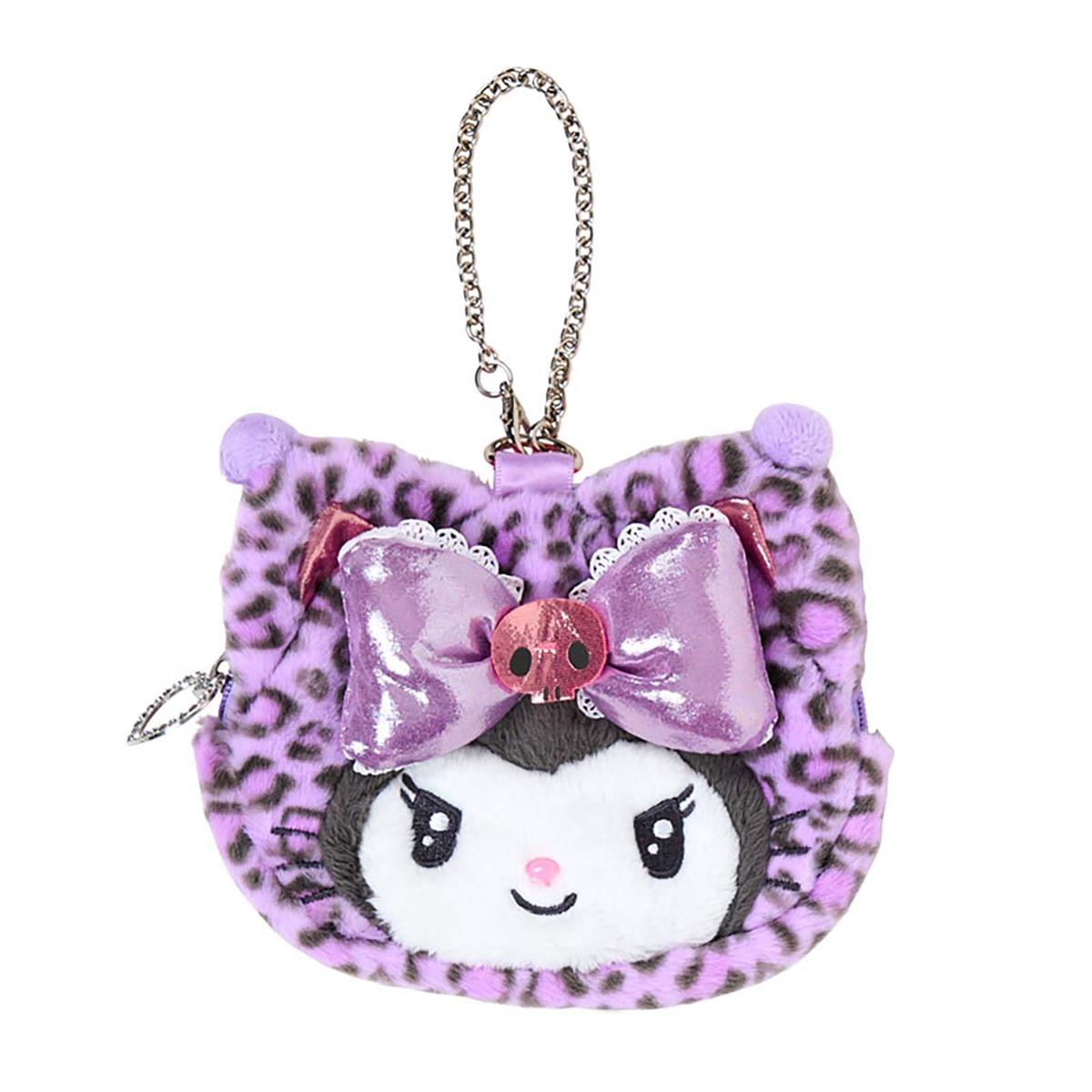Sanrio Kuromi Leopard Gal Cat Face Pouch Charm