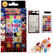 Chupa Chups Lollipop Nail Stickers, 16-Piece Set With Nail File