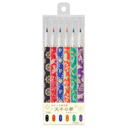 Akashiya Tenpyo no Yume Calligraphy Brush Pen Set, 6 Colours