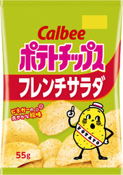 Calbee French-Dressing Potato Chips — Tangy Vinegar Seasoning