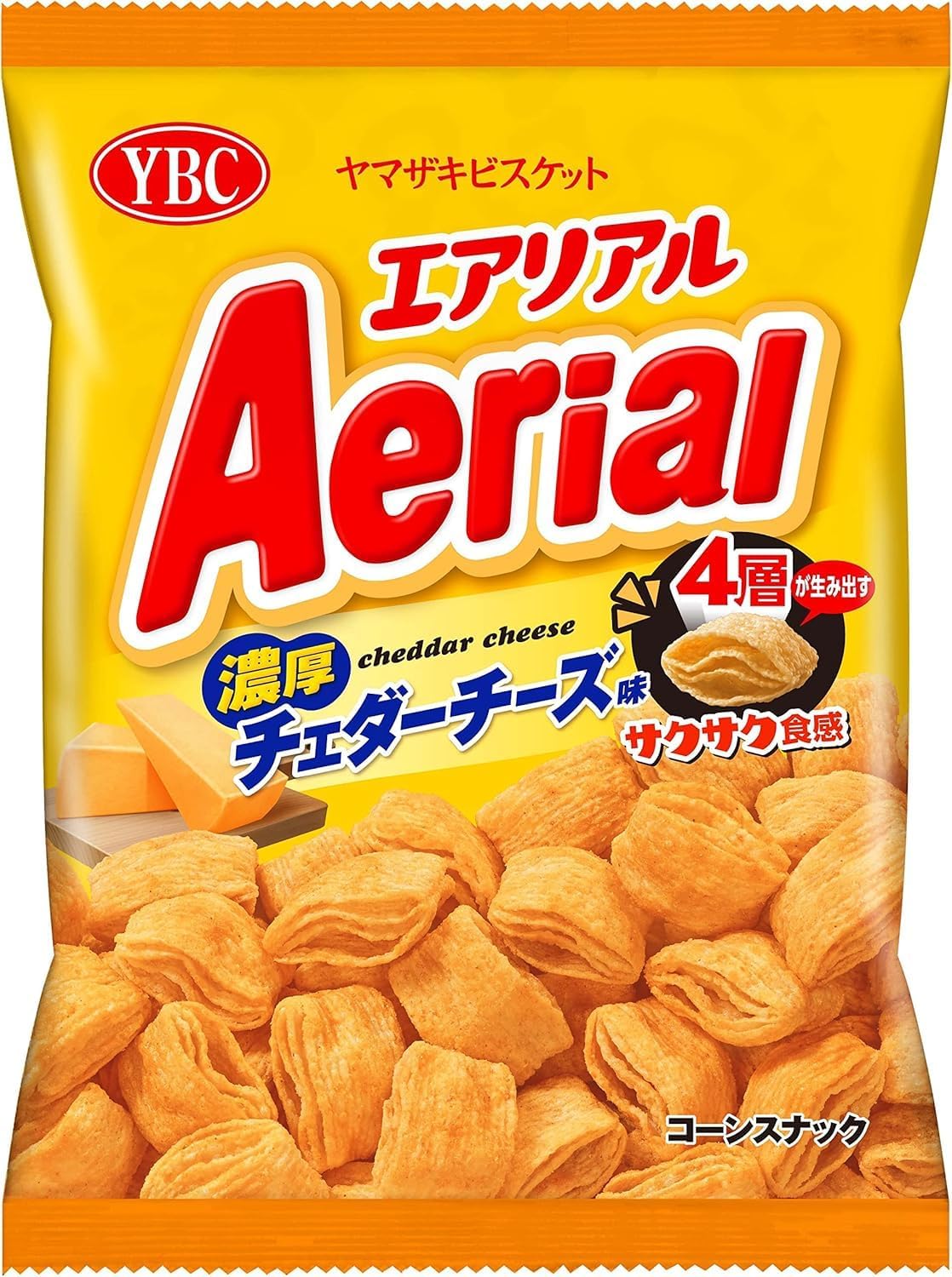 Yamazaki Biscuits Aerial Cheddar Cheese Chips — Four-Layer-Crunch