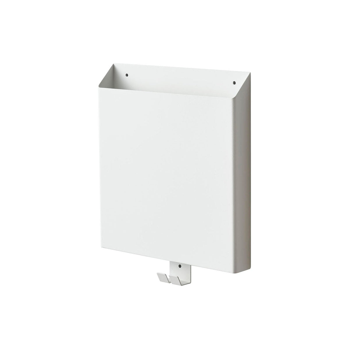 Yamazaki Tower Plasterboard Print Holder, Wall Holder Fixed With Plasterboard Pins That Gathers Papers and Tote Bags and Takes Magnets for a Timetable or Memo, Holds 2 kg, 23 x 3.5 x 28.5 cm and 1050 g, White or Black