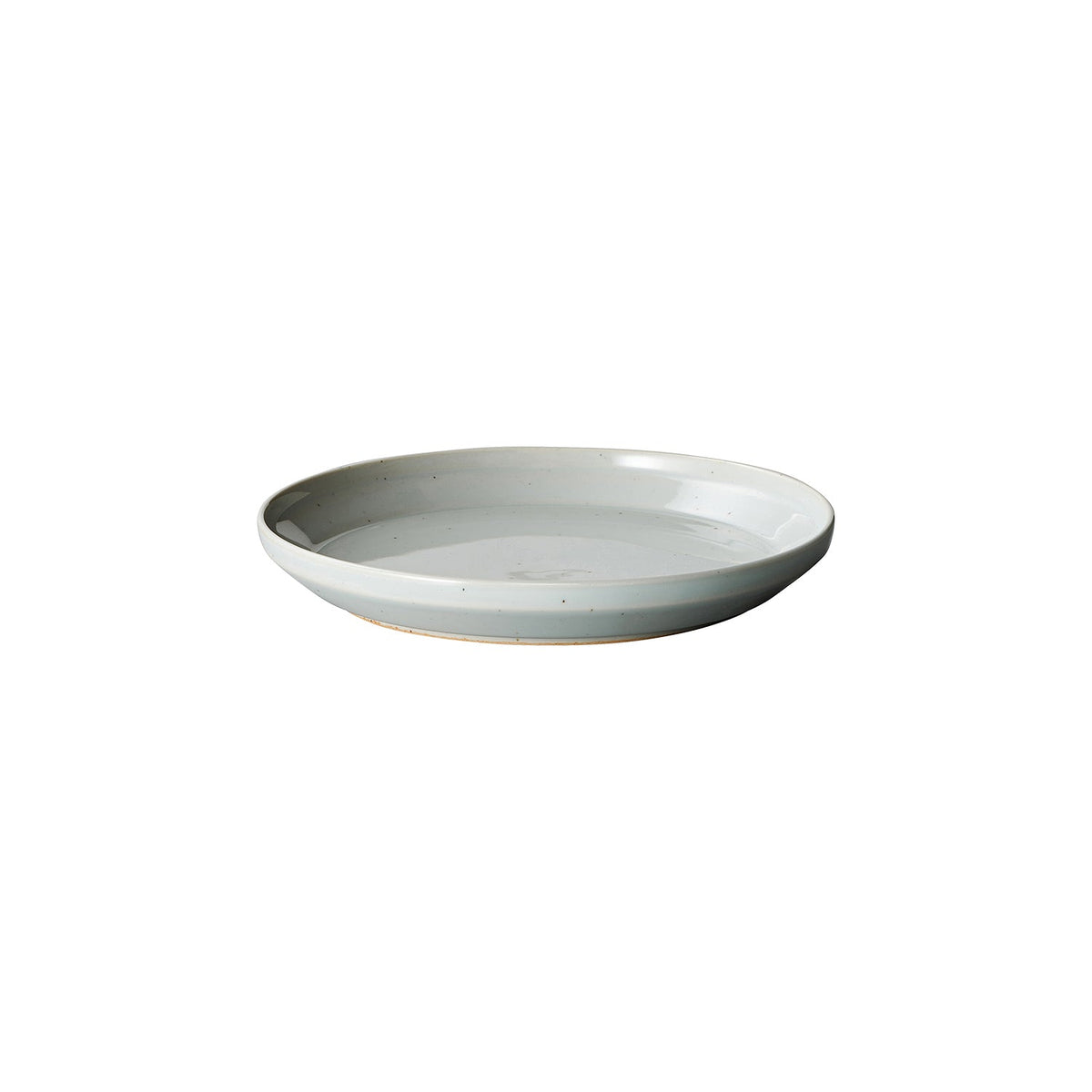 KINTO RIM Porcelain Plate 160 mm, RIM Porcelain Plate 160 mm in Earth Grey or Matte Black, Microwave and dishwasher safe, Made in Japan, 16 x 16 x 2.5 cm and 250 g, Earth Grey or Matte Black