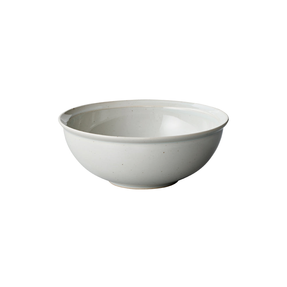 KINTO RIM Porcelain Bowl 180 mm, RIM Porcelain Bowl 180 mm in Earth Grey or Matte Black Holding 1000 mL, Microwave and dishwasher safe, Made in Japan, 18 x 18 x 7 cm and 430 g, Earth Grey or Matte Black